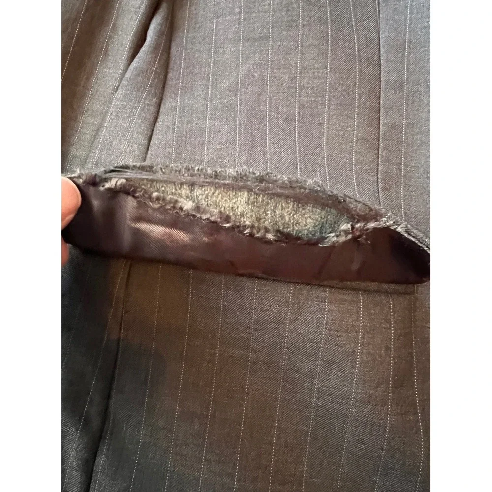 Ralph Lauren Mens Grey Pinstripe Wool 3 Button Blazer Sport Coat Dillard's 52R